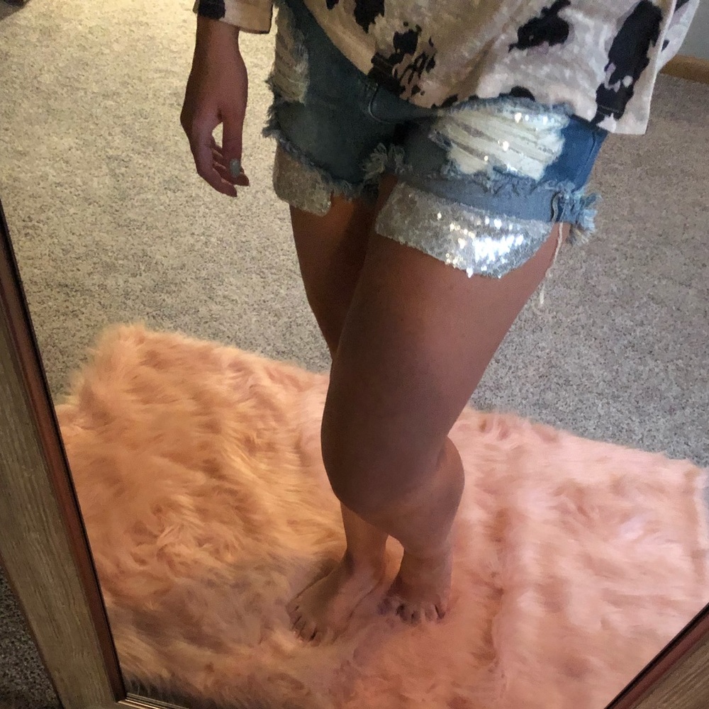 Diamond Sequin Shorts